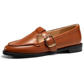 Coutgo Womens Slip On Loafers T-Strap Closed Round Toe Flats Comfortable Work Business Dress Shoes in Saudi Arabia