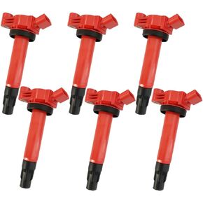 Performance Ignition Coil Pack 90919-02246 90080-19025 UF506 UF430 C1452 مجموعة من 4 متوافقة مع لكزس ES330 RX330 RX400H Toyota Camry Highlander Sienna Solara 3.3 3MZ 3MZ in Kuwait