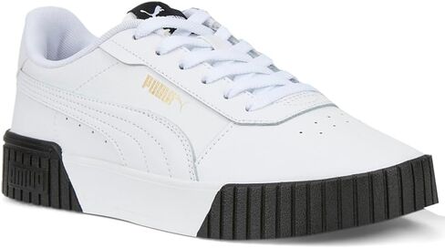 PUMA Womens Carina 2.0 Platform Sneakers Shoes Casual, White/White/Team Gold, 9.5 M in Saudi Arabia