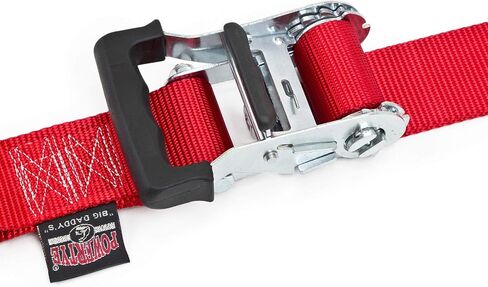 طقم مقطورة Powertye 2in × 7ft Premium مع Big Daddy Ratchet Downs ، والسنانير الآمنة ، و Soft -Tye ، وحقيبة التخزين - مصنوعة في الولايات المتحدة الأمريكية - 1500 رطل WLL / 4500 رطل. in Kuwait