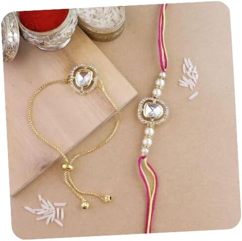 مجموعة كومبو لومبا راخي كومبو من آي جويلز راكشابهاندان الخاصة المرصعة باللؤلؤ بهيا بهابهي والمعلقة باللؤلؤ (R094-CO) in Kuwait