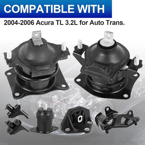 مجموعة حوامل محرك المحرك - متوافقة مع 2008-2012 Honda Accord 2.4L، 2009-2013 Acura TSX 2.4L A4561 A4565 A4570 A4572 A4584 مجموعة من 5 in Kuwait