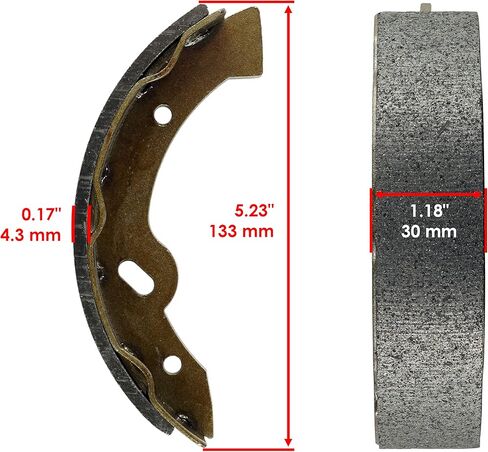 Caltric 2 مجموعة من أحذية الفرامل متوافقة مع Ezgo Golf Cart 648037 70795G01 in Kuwait