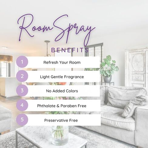 Lily of the Valley Room Spray, 8 Ounces, No Artificial Colors, Parabens, or Preservatives - Fragrant Aromatic Room Mist For Home, Room, Office in Saudi Arabia
