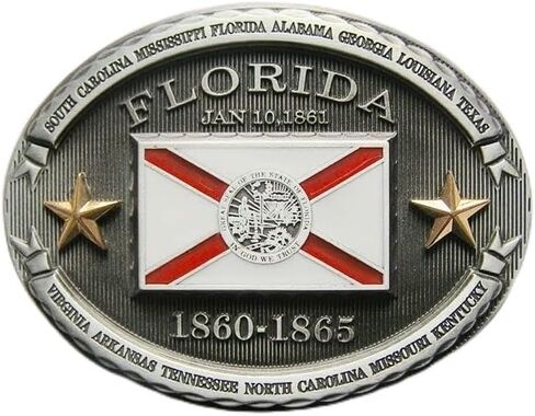 SXS Florida FL State Flag Western Metal Belt Buckle 3.5 "× 2.5" in Saudi Arabia