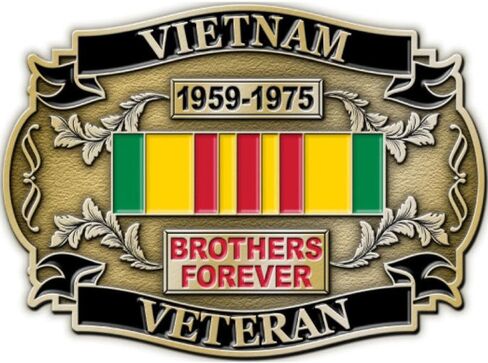 FindingKing Vietnam Veteran Brothers Forever Vietnam Ribbon Belt Buckle Enamel in Saudi Arabia