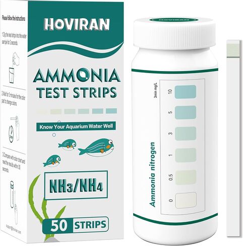7 in 1 Aquarium Test Strips, 125ct Fish Tank Test Strips for Freshwater Saltwater Pond, Accurate Water Testing Kit Aquarium for Chlorine, Total Hardness, Carbonate, Alkalinity, Nitrate, Nitrite and pH in Kuwait