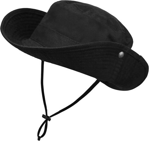 Womens Sun Hat Wide Brim Bucket Hats Hiking Fishing UV Protection Safari Boonie Hat for Men Women（L 24" /61cm，M 22.83"/58cm） White in Kuwait