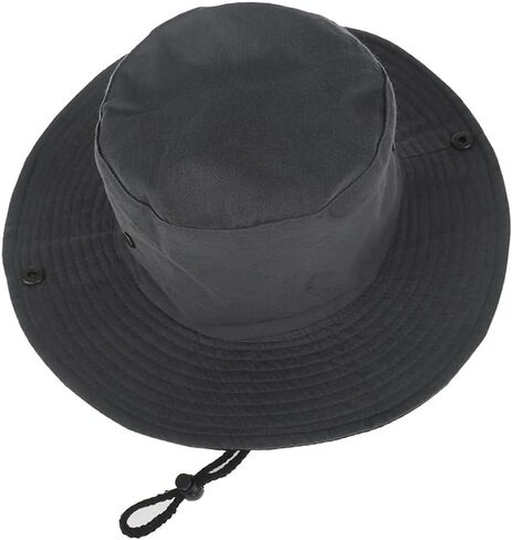 Womens Sun Hat Wide Brim Bucket Hats Hiking Fishing UV Protection Safari Boonie Hat for Men Women（L 24" /61cm，M 22.83"/58cm） White in Kuwait