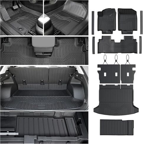 Floor Mats Cargo Mat Backrest Mats for 2024-2025 Honda Prologue/Chevrolet Chevy Blazer EV Accessories, All-Weather TPE Seat Back Covers Cargo Liner Lower Trunk Mat(Floor Mats Set) in Kuwait