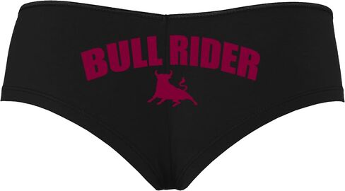 Knaughty Knickers Bull Rider No Cucks Big Cock Only Size Queen Black Boyshort Panties With Adult Design in Saudi Arabia