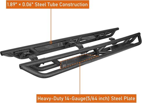 Hoke Road Gladiator Running Side Step Slider Nerf Bars for Jeep Gladiator JT Pickup Truck 2020 2021 2022 2023 2024 2025 in Saudi Arabia