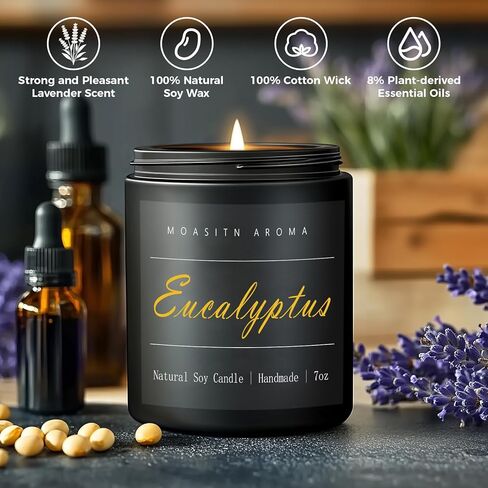 Moasitn Pumpkin Spice Strong String Carger Breafious Candles for Home | شموع سقوط الصويا العضوية | مصنوعة يدويًا تدومًا يدويًا شمعة جرة للنساء والرجال | كما الخريف ، الهالوين ، هدايا الاسترخاء | 9 أوقية in Kuwait