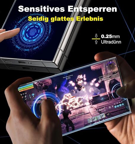 2 Pack Packs for Samsung Galaxy S23 Ultra Privacy Screen Protector 6.8" with Bumper Protective Cover, [Auto Alignment Cabin/Bubble-Free],Anti Spy Film,100% Fingerprint ID Compatible, Case Friendly in Kuwait