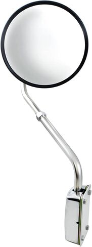 United Pacific 60037 Stainless Steel Hood Mount 8 ½" Round Convex Mirror, Chrome Plated, Adjustable View, Wide Angle Mirror – ONE unit in Saudi Arabia