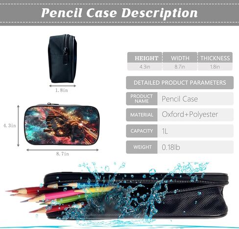 Outer Space Train Backpack Galaxy Steam Engine Kids Schoolbag with Lunch Box Bag Pencil Bag 3pcs Bookbag Sets for Boys Girls in Kuwait