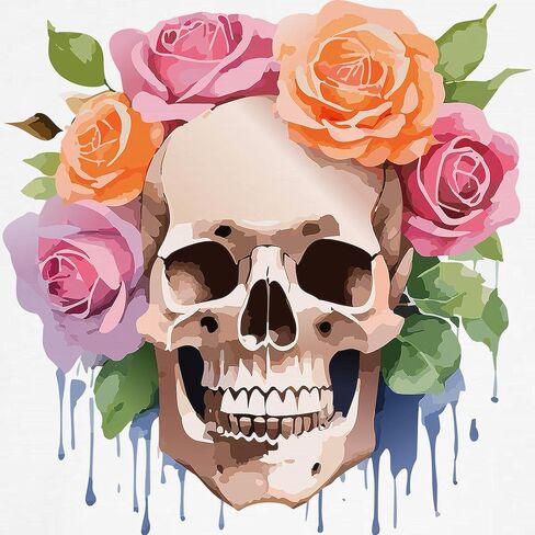 CafePress Watercolor Skull & Roses Kids Baseball T Shirt Kids Cotton Baseball Jersey, 3/4 Raglan Sleeve Shirt in Saudi Arabia