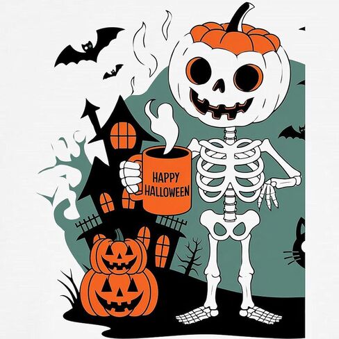 Cafepress Pumpkin Skeleton Shirt Coffee Shirt ، Hall Hall Funny Kids Baseball T Shirt Kids Cotton Jersey ، 3/4 Raglan Sleeve Shirt in Saudi Arabia