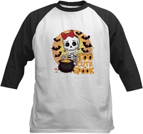 cafepress لطيف جدا spook الأطفال البيسبول تي شيرت الأطفال القطن القطن القميص ، 3/4 قميص الأكمام راجلان in Saudi Arabia