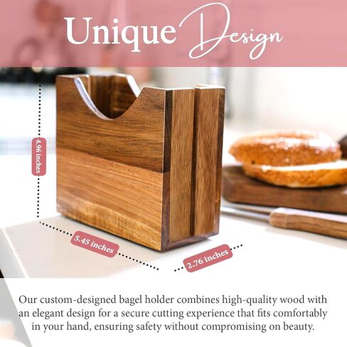 حامل تقطيع الخبز من خشب السنط، قطاعة الخبز الخشبية الفاخرة للخبز الكبير، قطاعة الكعك الإنجليزية والمزيد، حامل الخبز المضاد للانزلاق، قطاعة قطع الخبز مصنوعة يدويًا وسهلة التنظيف in Kuwait