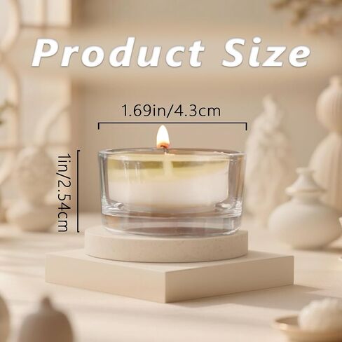 Jeffbaubl 30 PCS Tealight Candle Holder, Small Votive Candle Holders, Clear Glass Tea Light Holders Bulk for Wedding, Home Decor, Table Centerpiece, for 1.5Inch Tealight in Kuwait