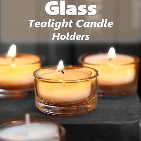 Jeffbaubl 30 PCS Tealight Candle Holder, Small Votive Candle Holders, Clear Glass Tea Light Holders Bulk for Wedding, Home Decor, Table Centerpiece, for 1.5Inch Tealight in Kuwait