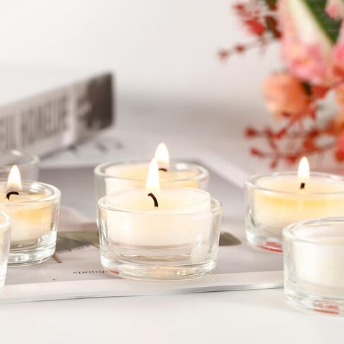 Jeffbaubl 30 PCS Tealight Candle Holder, Small Votive Candle Holders, Clear Glass Tea Light Holders Bulk for Wedding, Home Decor, Table Centerpiece, for 1.5Inch Tealight in Kuwait