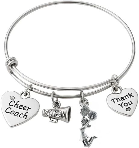 Infinity Collection - Cheer Bracelet- Adjustable Charm Bangle Bracelet- Cheer Jewelry - Gift For Cheerleaders & Cheer Coaches in Saudi Arabia