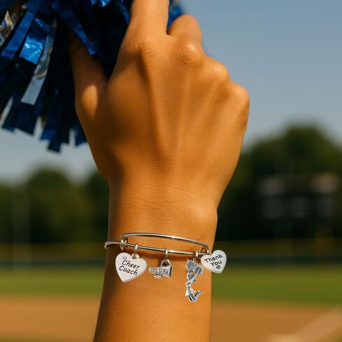 Infinity Collection - Cheer Bracelet- Adjustable Charm Bangle Bracelet- Cheer Jewelry - Gift For Cheerleaders & Cheer Coaches in Saudi Arabia