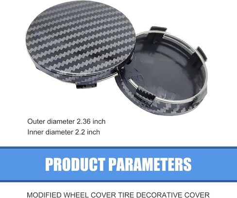 4 PCS Center Center Caps ، ألياف الكربون زخرفية محاكاة وغطاء للحماية من الغبار ، تصميم حلقة الصلب ملحقات محور عجلة التثبيت ، لمعظم سيارات سيارات الدفع الرباعي (أسود) in Saudi Arabia