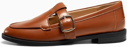 Coutgo Womens Slip On Loafers T-Strap Closed Round Toe Flats Comfortable Work Business Dress Shoes in Saudi Arabia
