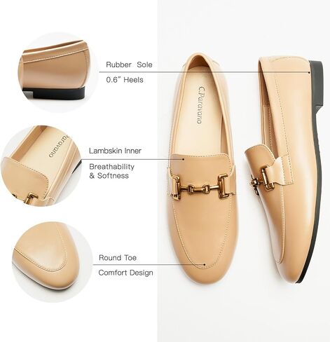 C.Paravano Loafers for Women,Penny Loafers Slip-ons Flats Shoes Comfortable Dressy for Business & Casual Wear, Round Toe Moccasin for Walking in Saudi Arabia