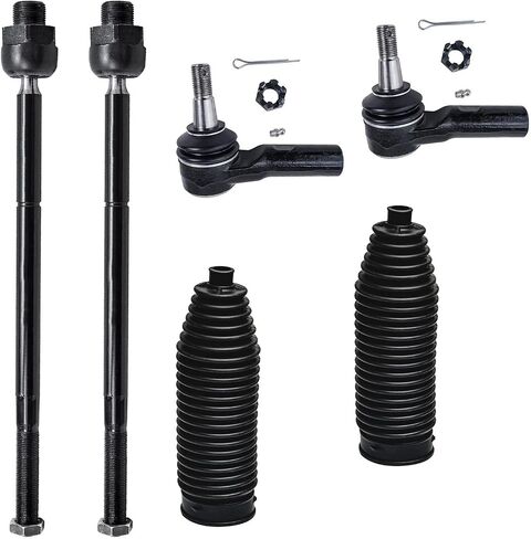 Detroit Axle - Front 6pc Tie Rods Kit for 06-12 Dodge Ram 1500 ، 4 Tie Rods 2 Boots [5 Lugs] 2006 2007 2008 2000 2011 2012 2012 in Saudi Arabia