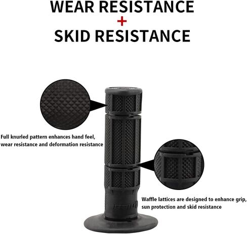 NIBBI Off-Road Motorcycle Handle Grips Comfortable Grip Non-Slip Durable for Motocross Throttle Handlebar in Kuwait