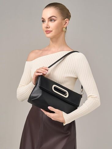 Stylish Clutch Purses for Women, Leather Crossbody Purse with Handle, Shoulder Bags for Evening Formal Work Casual in Kuwait