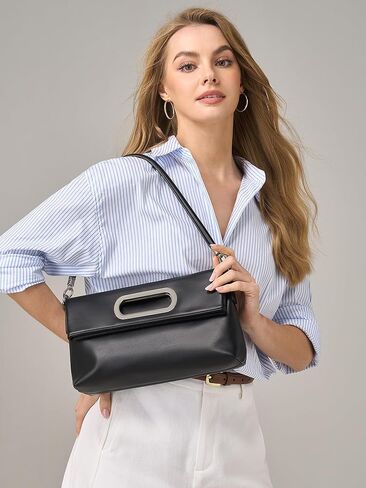 Stylish Clutch Purses for Women, Leather Crossbody Purse with Handle, Shoulder Bags for Evening Formal Work Casual in Kuwait