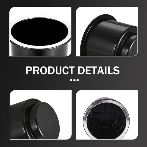2 PCS Car Cup Holder Insert ، حامل مشروب كوب مقاوم للماء ، حامل كوب الأريكة الكبير سعة السعة ، انخفاض عالمي في كوب ، مناسبة لـ 3.74 "إلى 4.1" قاعدة كوب (أسود) in Saudi Arabia
