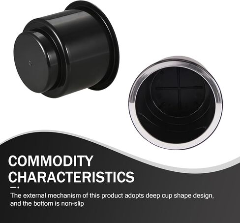 2 PCS Car Cup Holder Insert ، حامل مشروب كوب مقاوم للماء ، حامل كوب الأريكة الكبير سعة السعة ، انخفاض عالمي في كوب ، مناسبة لـ 3.74 "إلى 4.1" قاعدة كوب (أسود) in Saudi Arabia