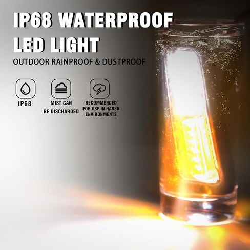 8PCS LED Strobe Lights 12V Sync Feature Amber White 12LED Emergency Hazard Warning Lights with Strobe Controller for Trucks Vehicles ATV RV Cars Van in Kuwait