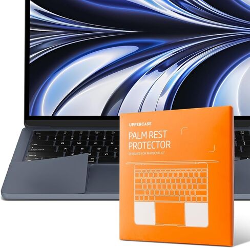 مجموعة أغطية حماية جلدية فاخرة لمسند راحة اليد من UPPERCASE متوافقة مع جهاز MacBook Air 2022 2024 مقاس 13 بوصة مع M2/M3 A2681 A3113، رمادي فلكي in Kuwait