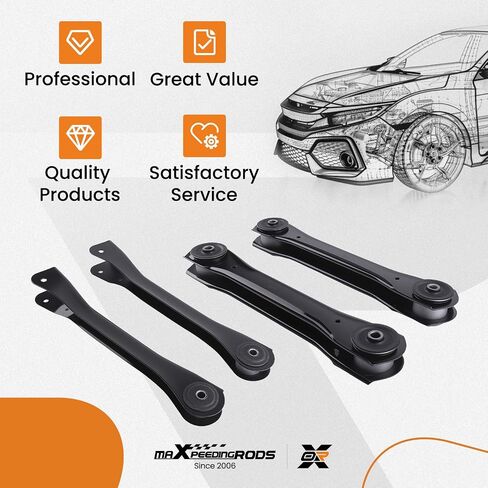 MaxPeedingRods أذرع التحكم الخلفية لجيب Wrangler TJ 1997-2006 لـ K620246 ، K640734 العلوي والسفلي - مجموعة من 4 in Saudi Arabia