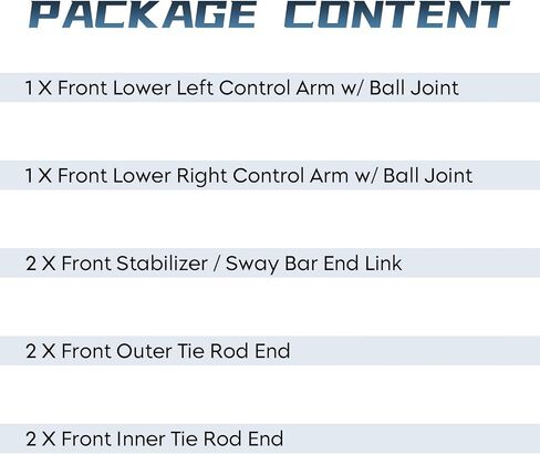 Front Lower Control Arm with Ball Joint Assembly + Sway Stabilizer Bar End Link + Outer Inner Tie Rod End Suspension Kit for 2005-2009 Ford Escape Mercury Mariner Mazda Tribute in Saudi Arabia