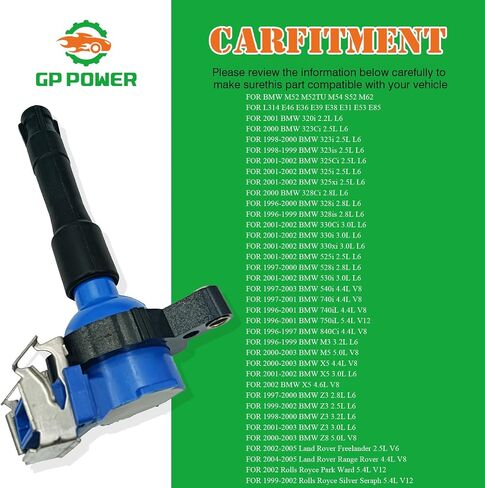 حزم ملف الإشعال الإشعال الأداء UF354 مجموعة من 6 متوافقة مع BMW 320 323 325 330 328 330 525 528 530 M3 x5 Z3 Freelander Park Ward Silver Seraph 2.2 2.8 3.0 3.2 L6 V12 M52 M62 in Saudi Arabia
