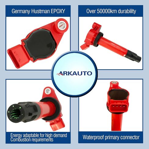 Performance Ignition Coil Pack 90919-02246 90080-19025 UF506 UF430 C1452 Set of 4 Compatible With Lexus ES330 RX330 RX400H Toyota Camry Highlander Sienna Solara 3.3 V6 3MZ in Saudi Arabia