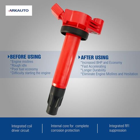 Performance Ignition Coil Pack 90919-02246 90080-19025 UF506 UF430 C1452 Set of 4 Compatible With Lexus ES330 RX330 RX400H Toyota Camry Highlander Sienna Solara 3.3 V6 3MZ in Saudi Arabia