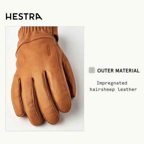 Hestra Unisex Idre Wool 5-Finger Leather Glove, Wool Insulated Alpine Skiing Winter Gloves for Men & Women in Saudi Arabia