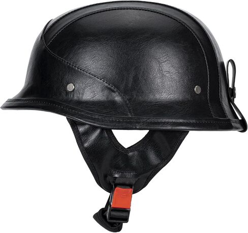 German Style M35 Handmade Leather Retro Motorcycle Helmet 1/2 Vintage Half Face Helmet for Adults Men & Women DOT Approved,Open Face Helmets for Cruiser Scooter Chopper in Saudi Arabia