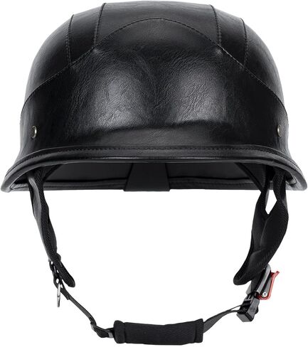 German Style M35 Handmade Leather Retro Motorcycle Helmet 1/2 Vintage Half Face Helmet for Adults Men & Women DOT Approved,Open Face Helmets for Cruiser Scooter Chopper in Saudi Arabia