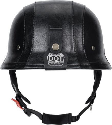 German Style M35 Handmade Leather Retro Motorcycle Helmet 1/2 Vintage Half Face Helmet for Adults Men & Women DOT Approved,Open Face Helmets for Cruiser Scooter Chopper in Saudi Arabia