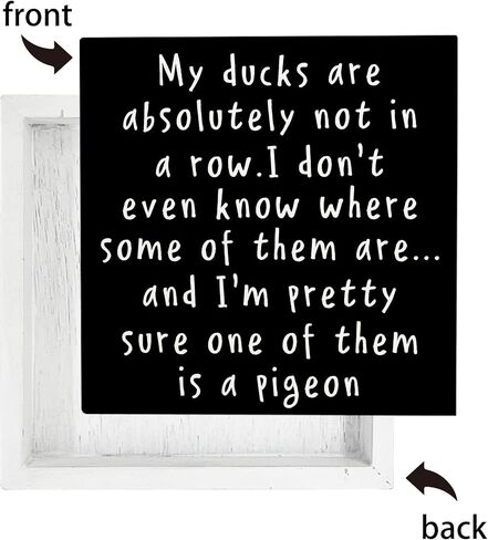 Funny Office Wood Box Sign, My Ducks Are Absolutely Not In A Row Sign, Funny Office Decor, Funny Desk Accessories For Work, 5x5 Inches in Kuwait